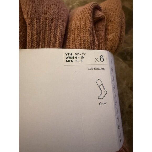 Nike Everyday Plus Cushioned Training Crew Socks 6 Pairs Medium 6-8 SX6897‌-‌904 - Picture 9 of 11